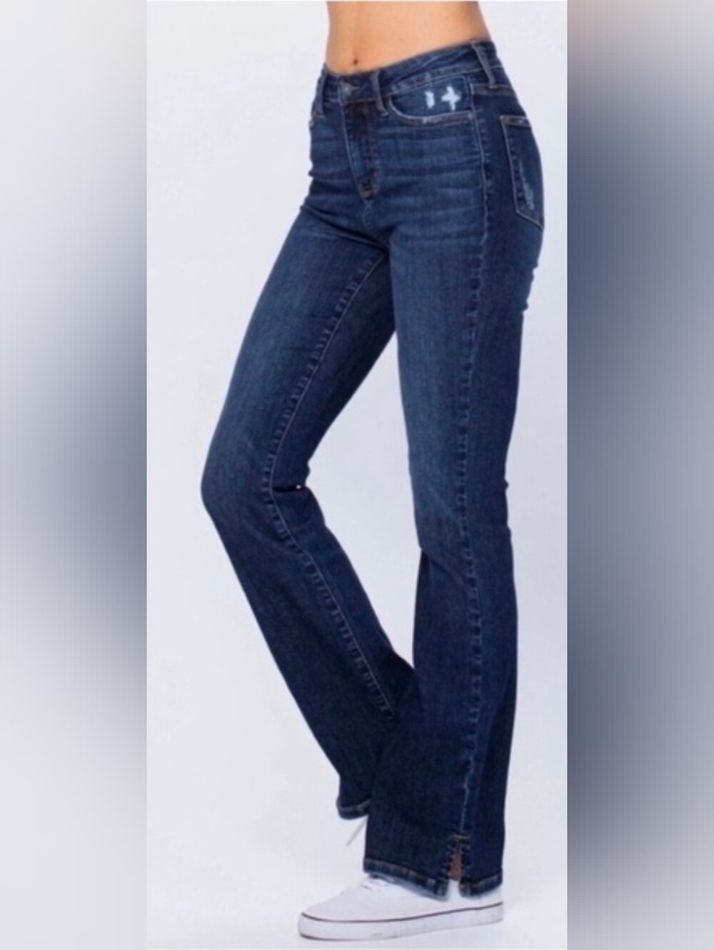 Judy Blue Slim Bootcut Jeans Dark Wash High Rise Stretch Denim Womens 14W